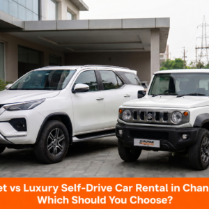 budget vs luxury self-drive car rental in Chandigarh