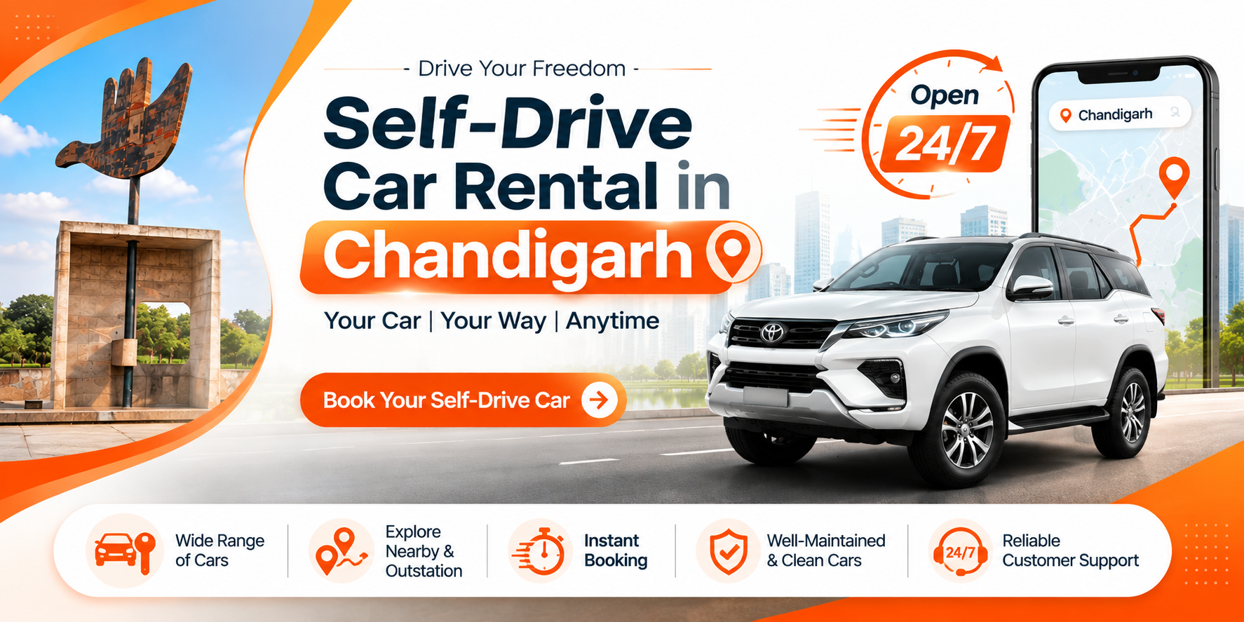 rent a car without driver in Chandigarh